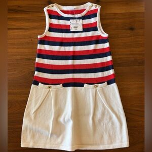 NWT Janie and Jack Riviera Resort Red White Blue striped sweater dress | 4